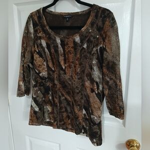 Lace 3/4 Length Sleeve Vintage Y2K Top Artsy Boho Festival Goth